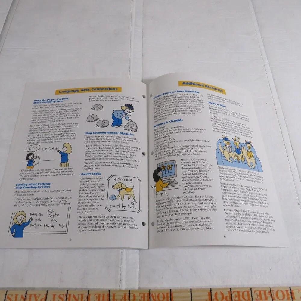 Skip Counting BIG BOOK (almost 2 feet tall) with teacher pages CLASSROOM SIZE
